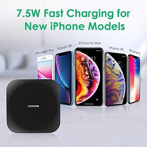 [Australia - AusPower] - Wireless Charger for Phone,AZDOME Qi-Certified 10W Max Fast Wireless Charging Pad Compatible with Galaxy S9/S9 /S8/S8 /Note 8,7.5W iPhone XR/XS Max/XS/X/8/8 Plus,and Other Qi-Enabled Devices 