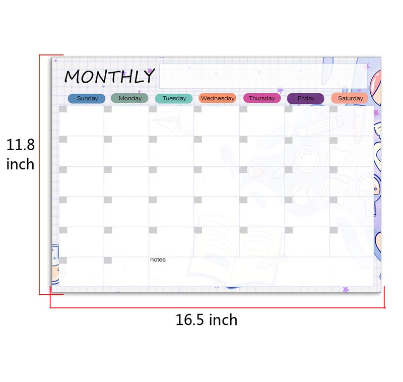 [Australia - AusPower] - Dry Erase Calendar Kit- Magnetic Calendar for Refrigerator - Monthly Fridge Calendar Whiteboard with Extra-Thick Magnet Included Fine Point Marker & Eraser (Monthly) White-1 