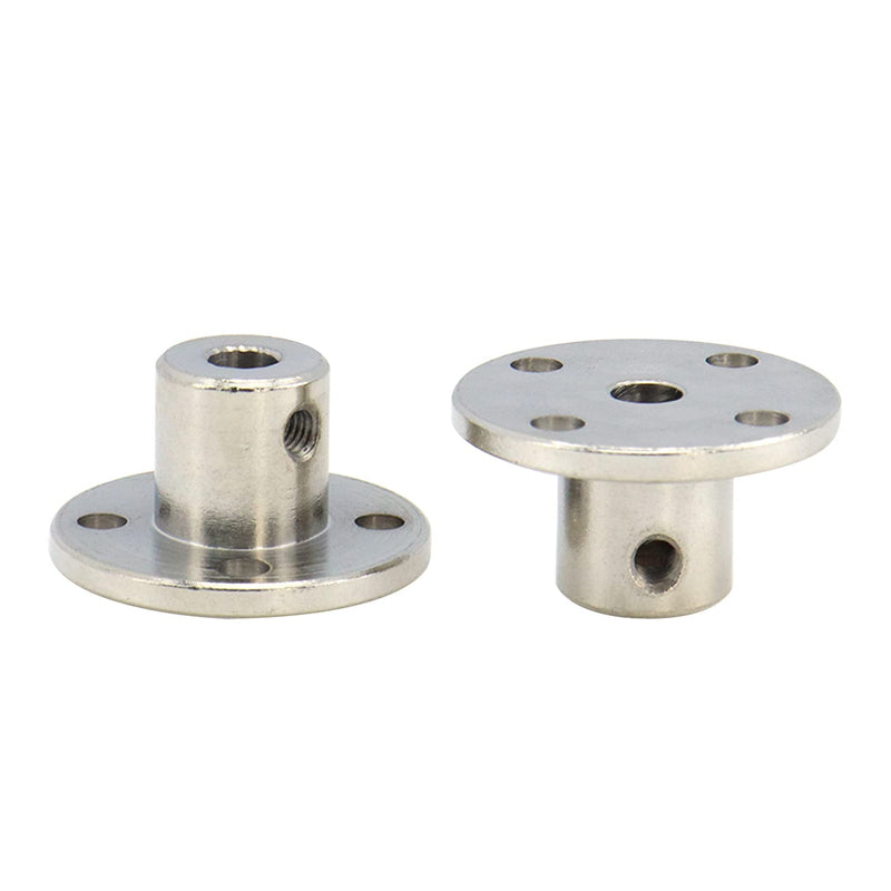 [Australia - AusPower] - Sydien 4Pcs 4mm Rigid Flange Shaft Coupling Motor Guide Shaft Coupler Connector 