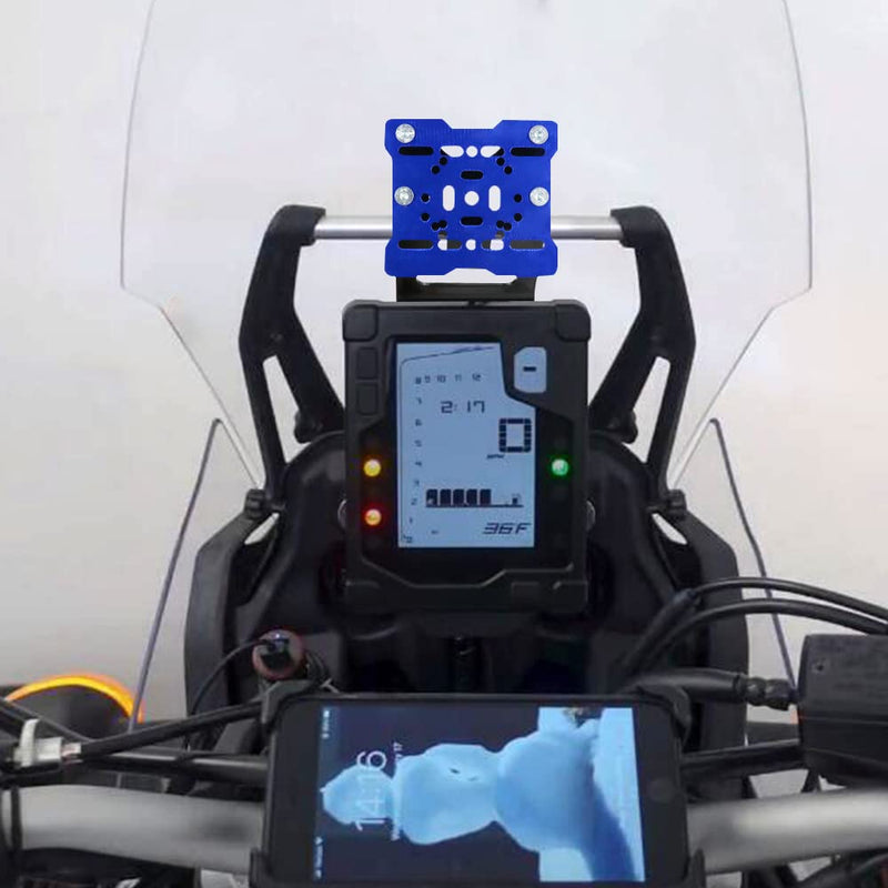[Australia - AusPower] - Xitomer GPS Navigation Bracket, Fit for Tenere 700 2019 2020 2021 2022, GPS Mount Motorcycle T7 GPS Bracket Navigation Bracket Phone Holder Tenere 700, Fit AMPS Holes (Blue) Blue 