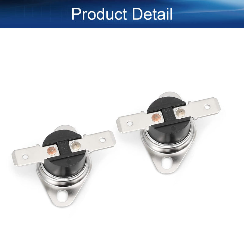 [Australia - AusPower] - Heyiarbeit 2Pcs KSD301 Thermostat 65°C/149°F 10A N.O Adjust Snap Disc Temperature Switch for Microwave, Oven, Coffee Maker 65℃ 