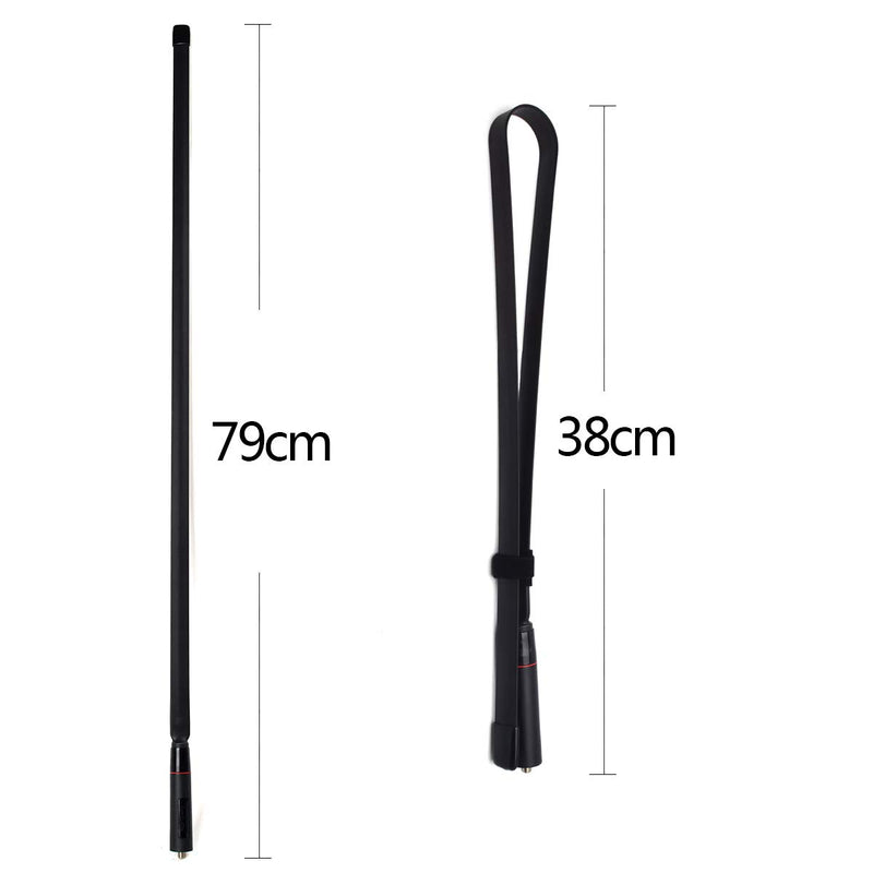 [Australia - AusPower] - TWAYRDIO Dual Band 3.2/5.2dBi Foldable CS Tactical Ham Radio Antenna 31.5inch SMA Female VHF/UHF 144Mhz/430Mhz Walkie Talkie Antenna for Baofeng UV-5R BF-F8HP Kenwood Retevis Handheld Two Way Radio 