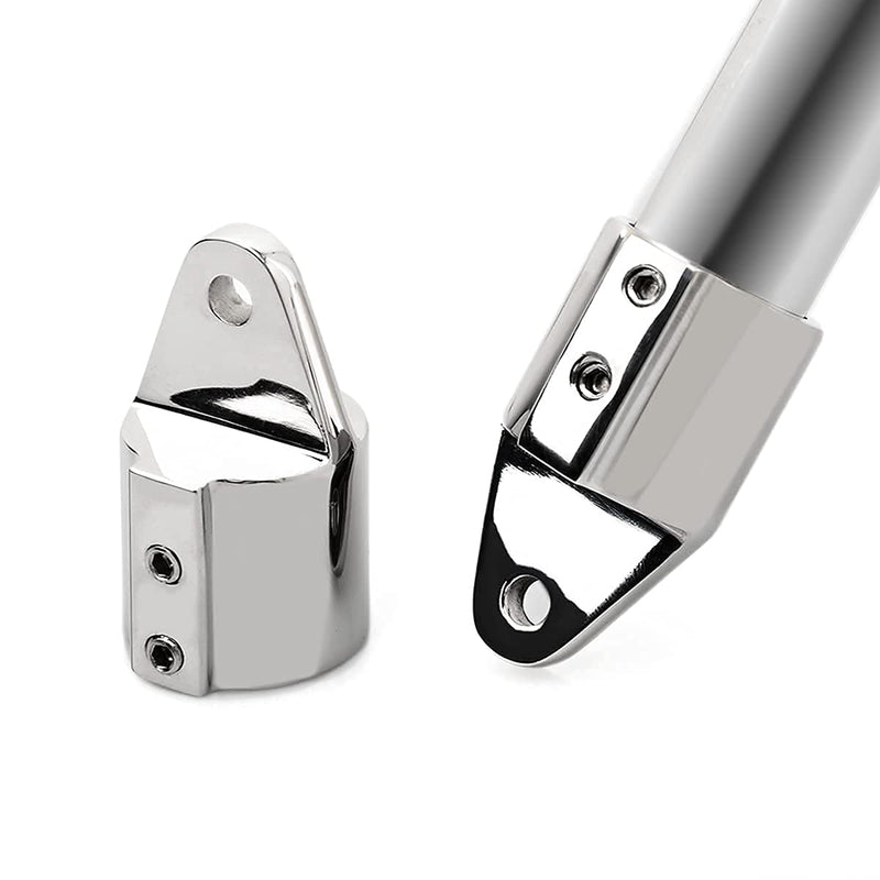 [Australia - AusPower] - Boat Top Hardware Bimini Top Hardware 7/8 inch and 1 Inch Eye End Cap Fitting 316 Stainless Steel Boat Top Parts Heavy Duty Bimini Bracket Rail Brace Bimini Top Accessories, Pack of 2 1 inch ID 