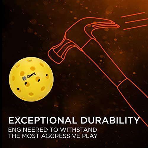 [Australia - AusPower] - Pickleballs - Onix Pure 2 Outdoor (Yellow, 6-Pack) 