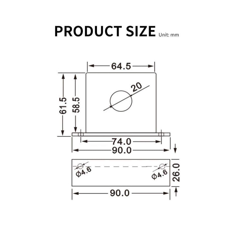 [Australia - AusPower] - AC Current Transmitter Walfront AC Current Transducer Overload Protector Input AC 0-200A Output DC 0-10V SZT20-CH-10V No Power Required 