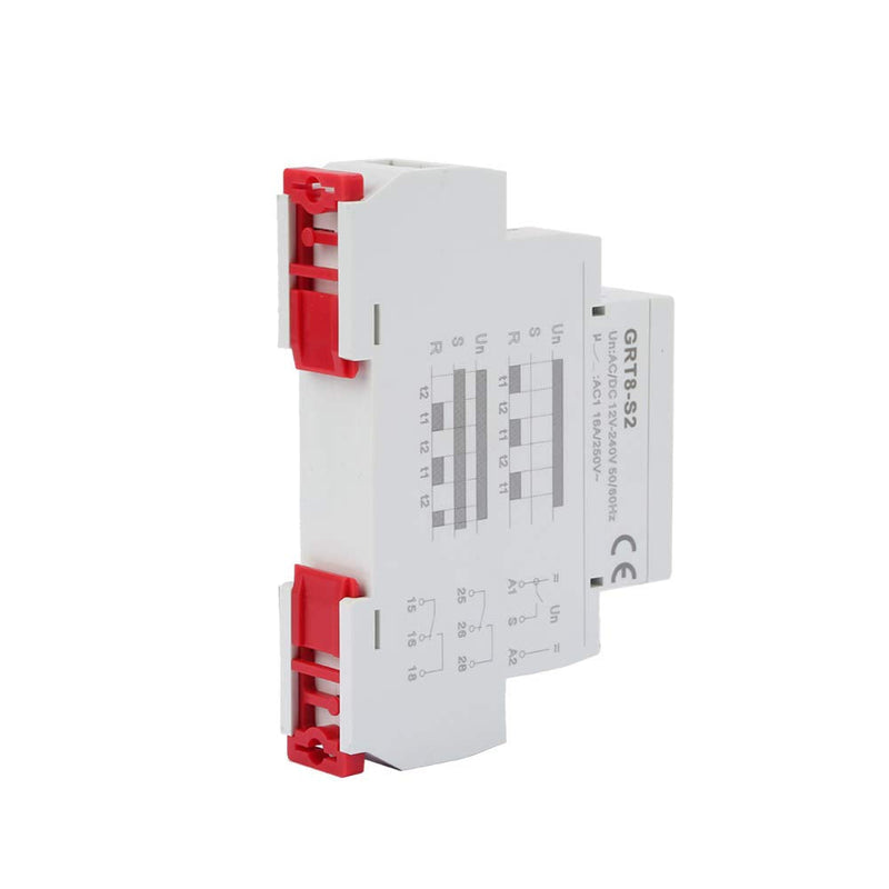 [Australia - AusPower] - Timer Relay AC/DC 12-240V Mini Asymmetric Cycle Timer Relay Switch 35mm DIN Rail Delay Time Relay ON/Off Repeat Delay Time Relay Switch for Cyclic Delay Control 