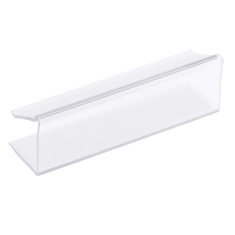 [Australia - AusPower] - Pack of 25 – Clear Plastic Shelf Label Holder, Wood Shelf Sign and Ticket Holder, Clips On to Shelves 5/8" to 3/4" Thick - Length of Label Area, 3" X Height of Label Area, 7/8" "Inserts NOT Included" 