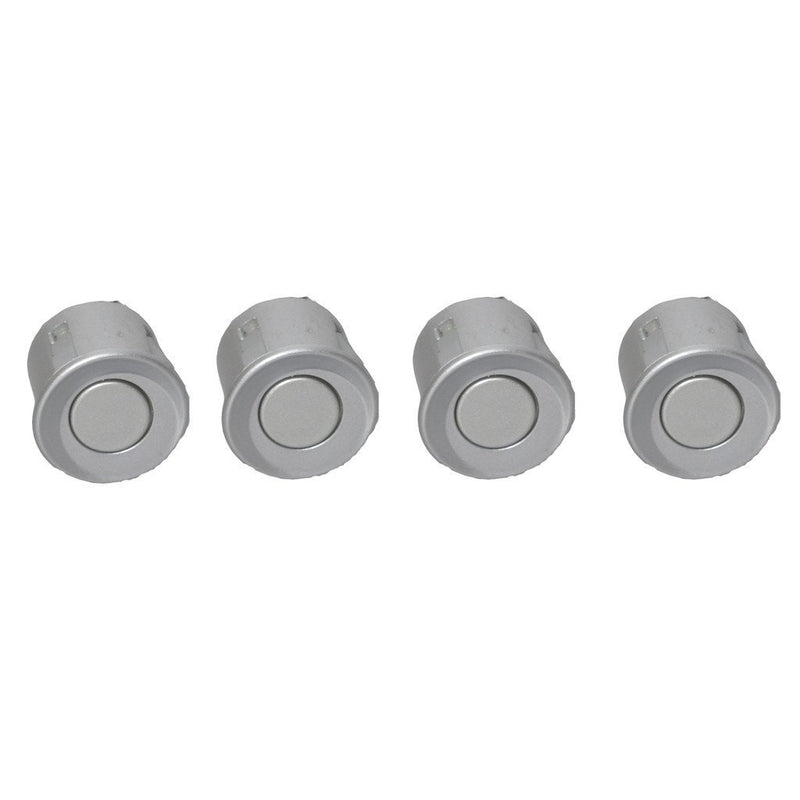 [Australia - AusPower] - EKYLIN Car Auto Vehicle Reverse Backup Radar System with 4 Parking Sensors Distance Detection + LED Distance Display + Sound Warning (Silver Color) Silver 4 Sensors 