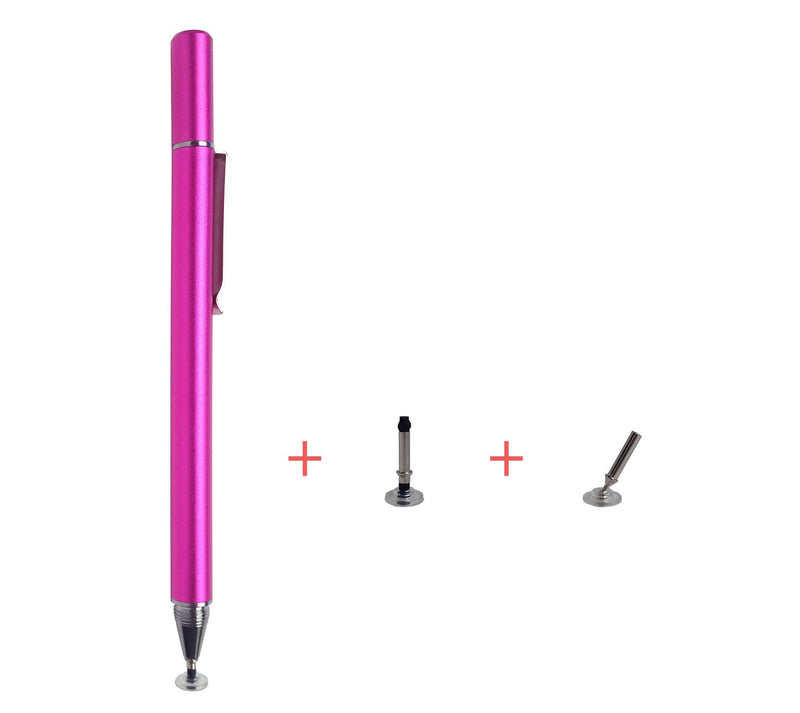 [Australia - AusPower] - Precision Disc Stylus Styli with Pen Clip Cap for iPad, iPhone, iPad Air, iPad Mini, Samsung Galaxy and Other Touch Screen Devices - Rose 