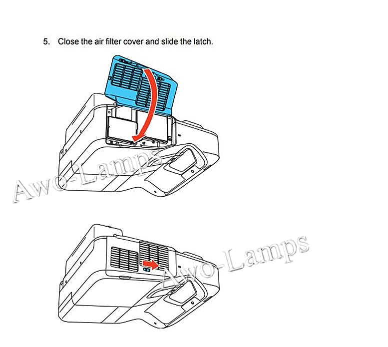 [Australia - AusPower] - AWO Replacement Projector Air Filter Fit for EPSON ELPAF49 / V13H134A49 PowerLite 670/675W/680/685W,EB-670,EB-675W,EB-675Wi,EB-680S,EB-680Wi,EB-685WS,EB-685WT,EB-685Wi,EB-695WT,EB-695Wie,EB-695Wi 