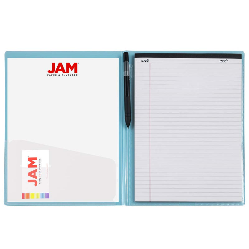 [Australia - AusPower] - JAM PAPER Plastic Padfolio - 9 1/2 x 12 1/4 - Blue - Pad Holder Sold Individually 