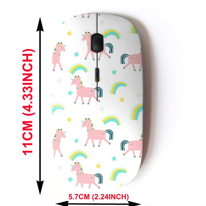 [Australia - AusPower] - 2.4G Wireless Mouse with Cute Pattern Design for All Laptops and Desktops with Nano Receiver - Fashion Kids Print Magic Unicorn 