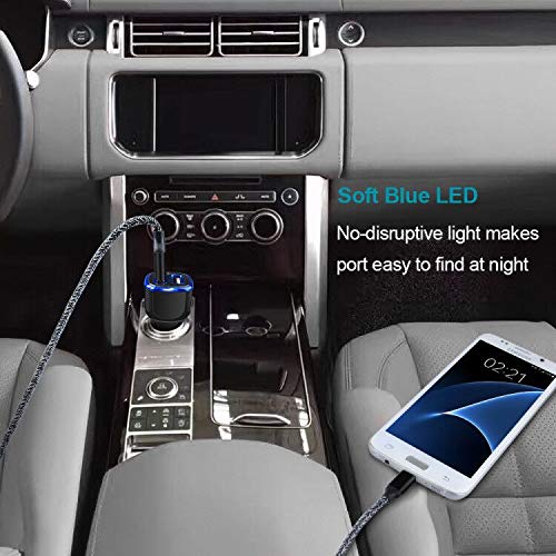 [Australia - AusPower] - Car Charger Android for Samsung Galaxy J7 Crown/Prime/Pro/Sky Pro/Refine/Neo/Luna/Eclipse,J7 V 2nd/Perx/Star,J6 Plus J5 J4 J3 S7 Edge S6 S5 S4 S3 Note 4/5,6ft Phone Cord Fast Charging Micro USB Cable 