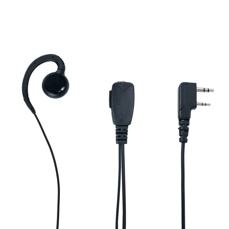 [Australia - AusPower] - Klykon C Shape Swivel Earpiece Headset MIC PTT Compatible with Baofeng UV-5R BF-888S BF-F8HP BF-F9 UV-82 UV-82HP UV-82C Kenwood Walkie Talkies Two Way Radio 2 pin 