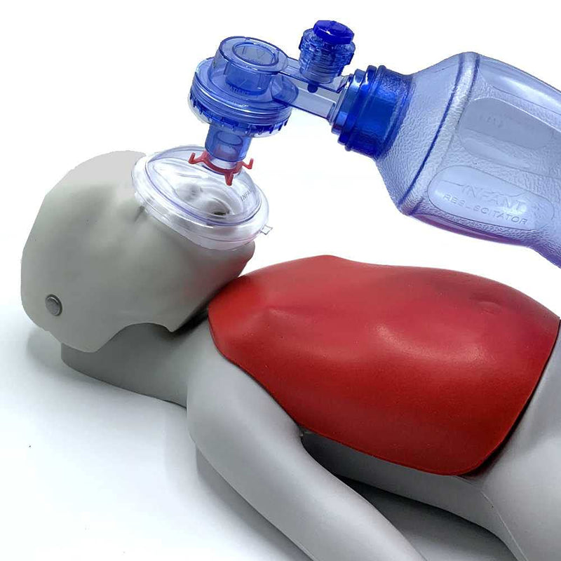 [Australia - AusPower] - WNL Products 5000IBVM-SINGLE Practi-Mask BVM Infant CPR Training Mask Includes 1 Infant CPR Training Practi-Mask, 1 Infant Bag Valve Squeeze Bag, 1 Reservoir Bag (Single - Infant) 