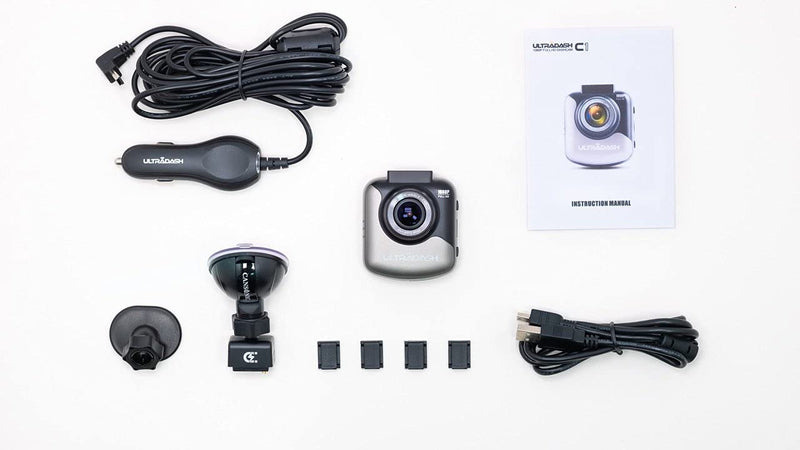 [Australia - AusPower] - UltraDash Dash Cam, Magnetic Charging Mount, HDR High-end Night Image Sensor, 6 Layers Glass F1.8 140 Degree Wide Angle Lens, G-Sensor, 2 Inch LCD, Super Capacitor, Loop Recording UltraDash C1 