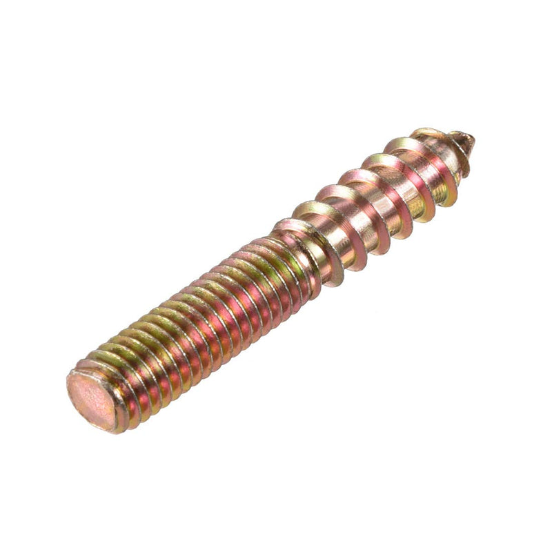 [Australia - AusPower] - uxcell M8 Hanger Bolts Length 2"(50mm) Double Headed Bolts Self-Tapping Screw 8mm Wood Joint Furniture Legs 15pcs 