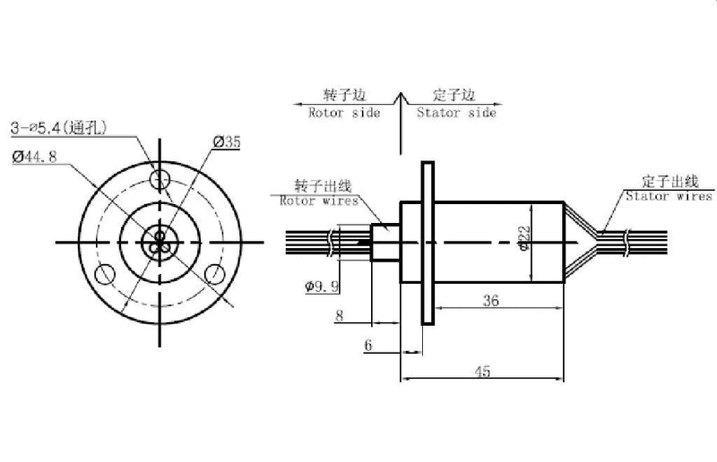 [Australia - AusPower] - Taidacent 2 Wires 15A 20A 30A 40A 60A Slip Ring Collector Ring Rotary Electrical Contact (30A) 30 