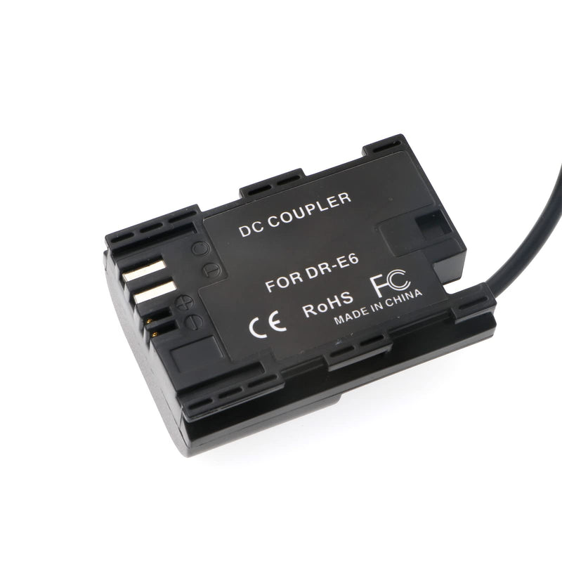 [Australia - AusPower] - LP E6 Dummy Battery to Dtap Male Power Cable for SmallHD 501 502 Monitor and Canon 5D Mark II 7D 60D 