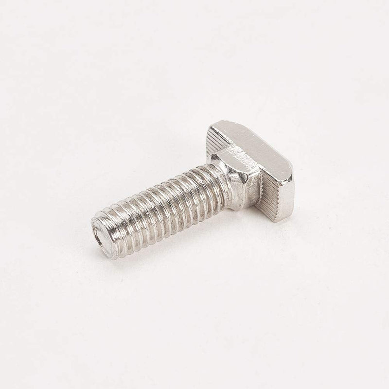 [Australia - AusPower] - MroMax M8-1.25x25mm T Slot Bolts Carbon Steel Drop-in Stud Sliding Screw Bolt Metric Hammer Head Bolt for European Standard 45 Series Aluminum Extrusions Silver 5Pcs 