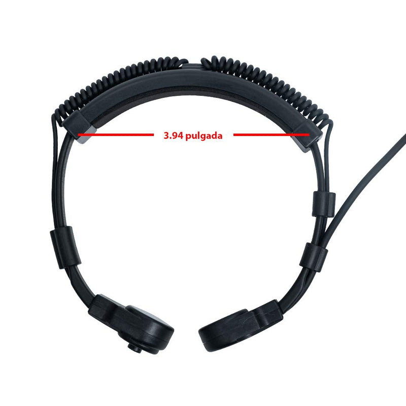 [Australia - AusPower] - Caroo Tactical Throat Mic Headset Earpiece with with U94 Tactical PTT Compatible for Motorola Cls1110 Cls1410 Cp200 Cp200d Two Way Radio Walkie Talkies 2pin 
