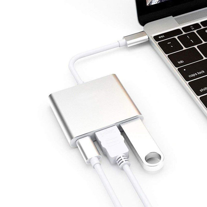 [Australia - AusPower] - USB C to HDMI Adapter, QCEs USB-C Multiport Hub with PD Charger 4K Portable Dock Compatible with Samsung Dex Station Galaxy S20 S10 S10+ S9 S8 Plus Note 10/9 Tab S4 MacBook Pro/Air 2019 iPad Pro 
