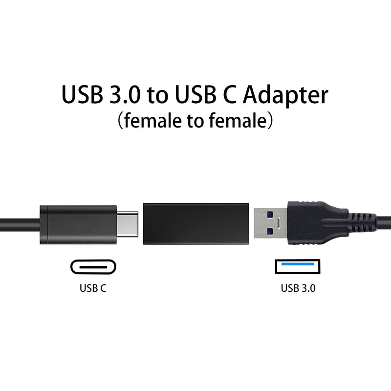 [Australia - AusPower] - Duttek USB C to USB 3.0 Adapter, USB to USB C Adapter, USB 3.1 USB 3.0 Female to USB C Female Adapter Connector Compatible with iPhone 11,Google Pixel, Huawei etc 2 Pack (Black) Black 