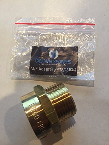 [Australia - AusPower] - G Thread (Metric BSP) Female to NPT Thread Male Pipe Fitting Adapter - Lead-Free (Two 3/4 inch) 3/4" x 3/4" (2 Pieces) 