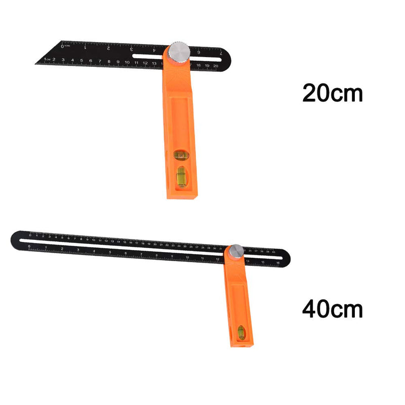 [Australia - AusPower] - Kakalote T-Shape Sliding Angle Ruler Measurement Tool,360 Degree Adjustable High Precision Carpenter Squares Measuring Tool 