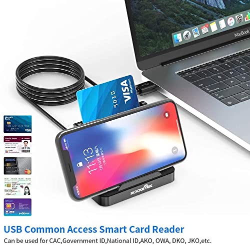 [Australia - AusPower] - CAC Smart Card Reader, DOD Military USB Common Access CAC Smart Card Adapter for Military/ID Card/IC Bank Chip/Credit Card Reader Compatible with Windows/Vista/Mac Os 