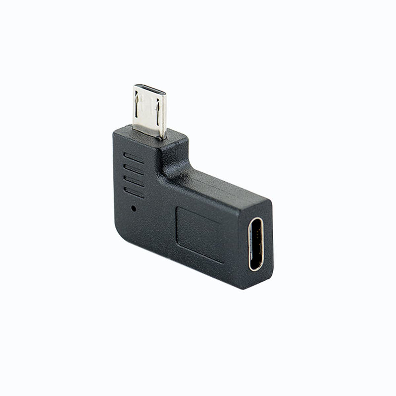 [Australia - AusPower] - rgzhihuifz USB-C Type-C Female to Micro USB 2.0 5Pin Male Data Adapter 90 Degree Left & Right Angled Type,3 Pack 