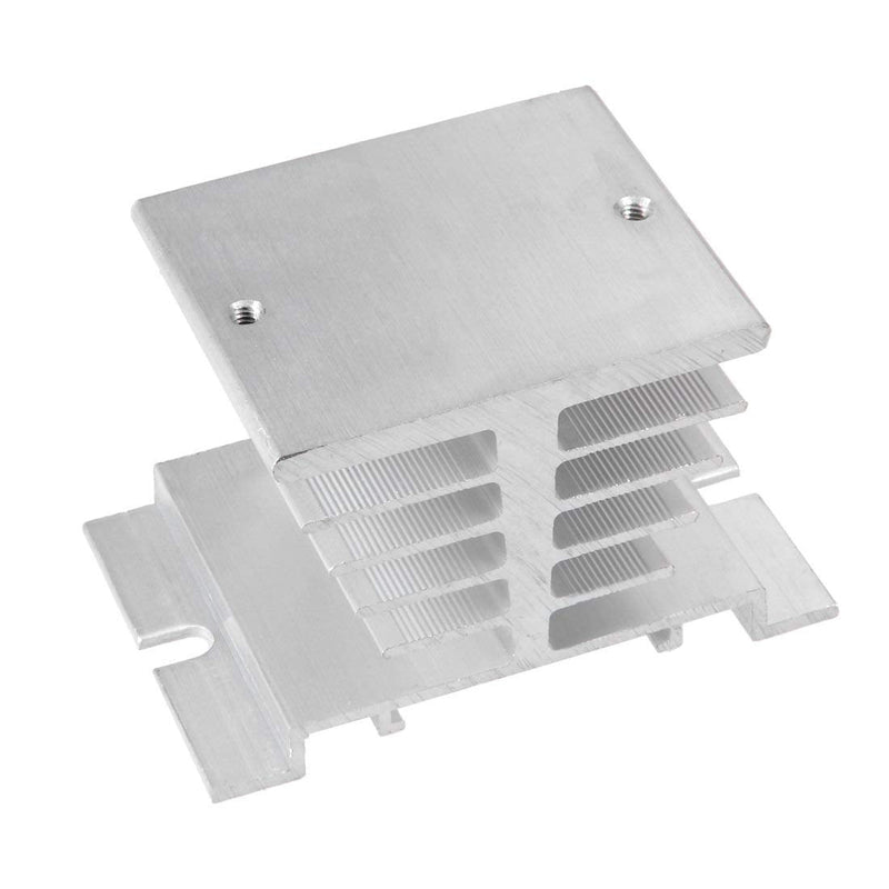 [Australia - AusPower] - YXQ Heatsink Base Solidstate Relay Aluminum Sheet Cooler with M4 Mount Screw Silver Tone 