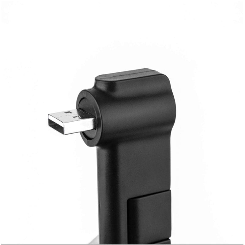 [Australia - AusPower] - LIXINTIAN USB 2.0 HUB, [90°/180° Degree Rotatable] Mini USB 2.0 Hub 4 Port USB Hub for Notebook, USB Flash Drives, Mobile HDD, Laptop, PC - Black 