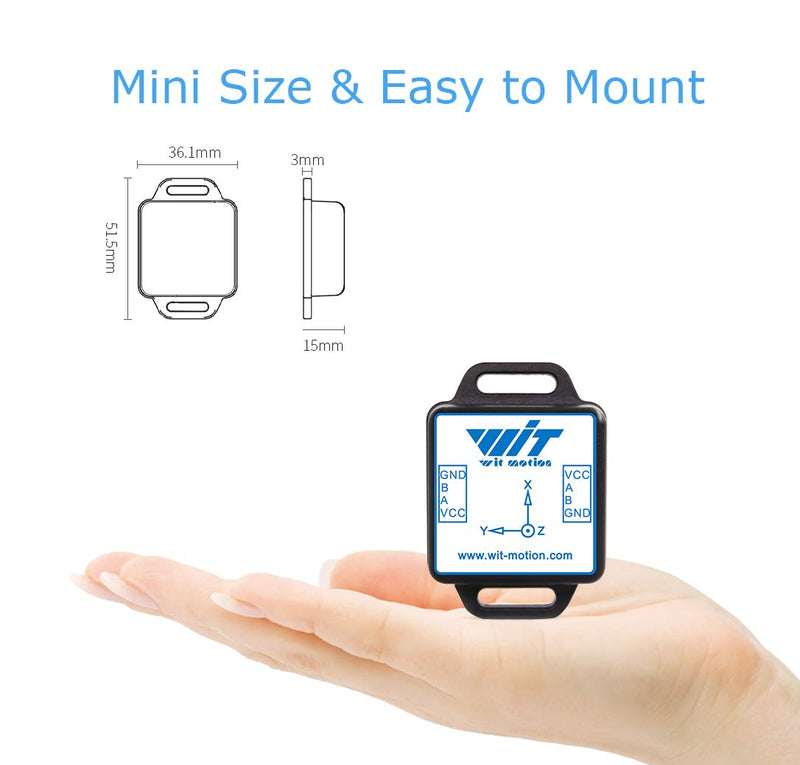 [Australia - AusPower] - WitMotion WT901C-485 mpu9250 High-Precision Gyro+Accelerometer+Angle+Magnetometer,9-Axis Digital Compass (Kalman Filtering, Modbus),Triple-Axis Tilt Angle Inclinometer for PC/Arduino/Raspberry Pi 