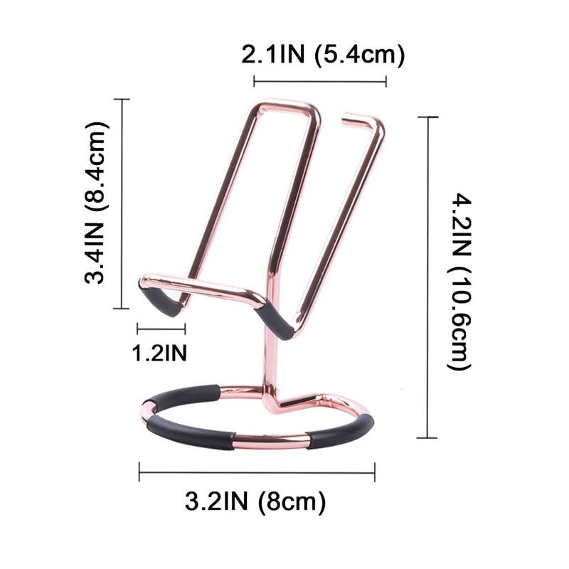 [Australia - AusPower] - Cell Phone Stand for iPhone 13 12, Phone Dock: Holder, Cradle, Stand for Office Desk, 2022 Stable and Durable Fashion Phone Bracket - 2 PCS (Gold and Rose Gold) 