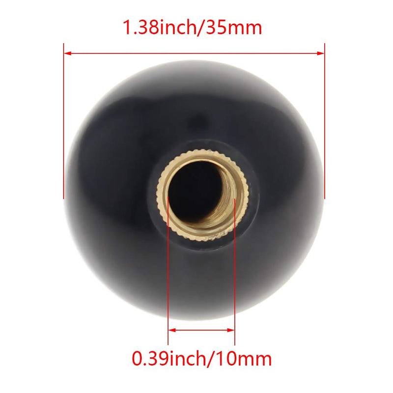 [Australia - AusPower] - Othmro 5pcs Thermoset Ball Knob M10 Female Thread Machine Handle 35mm Diameter Smooth Rim 