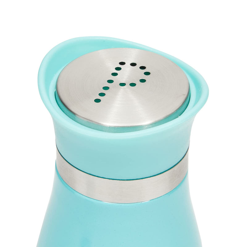 [Australia - AusPower] - Teal Salt and Pepper Shakers with Glass Bottom, Stainless Steel Refillable (2 Piece Set) Teal 