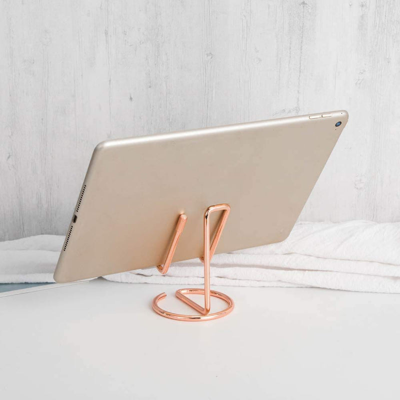 [Australia - AusPower] - SIRMEDAL Cell Phone Stand, Business Card Holder, Mobile Phone Holder – Metal Wire Cellphone Cradle Dock, Compatible with iPhone/Android Phones/iPad Mini/Kindle (Gold) Gold 
