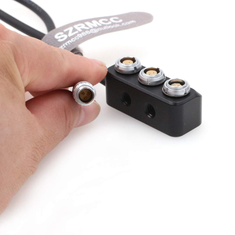 [Australia - AusPower] - SZRMCC Steadicam Zephyr 3 Pin 12V to 3 Way 2 pin Female Power Splitter for ARRI RED Sony Canon Camera Power Extension kit 