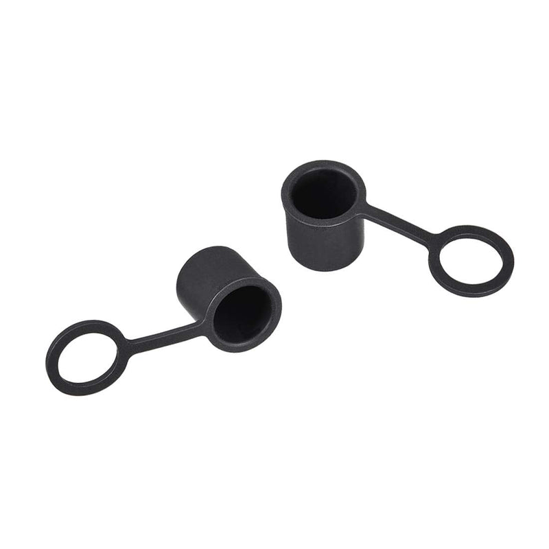 [Australia - AusPower] - uxcell 20pcs BNC Silicone Protectors Cap Port Cover Anti Dust Black 