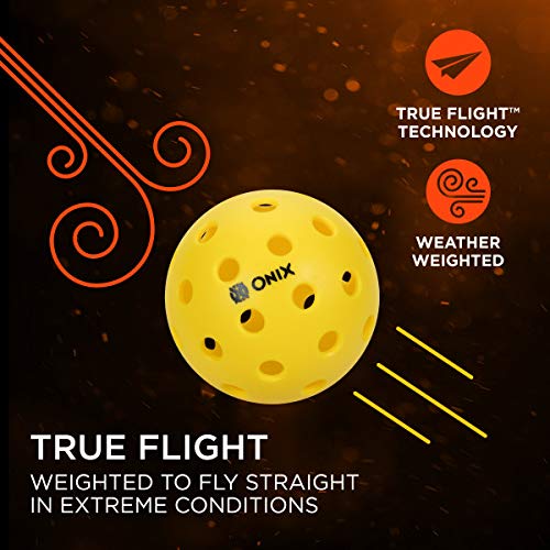 [Australia - AusPower] - Pickleballs - Onix Pure 2 Outdoor (Yellow, 6-Pack) 