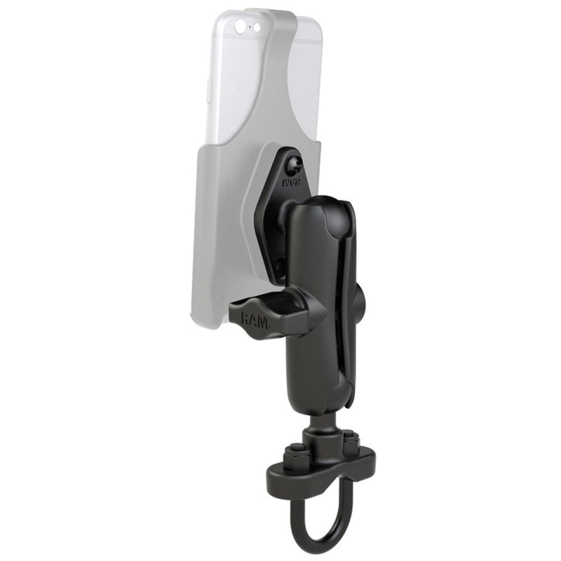 [Australia - AusPower] - RAM Mounts Handlebar U-Bolt Double Ball Mount RAM-B-149ZU with Medium Arm for Rails .5" to 1.25" in Diameter Standard Packaging 