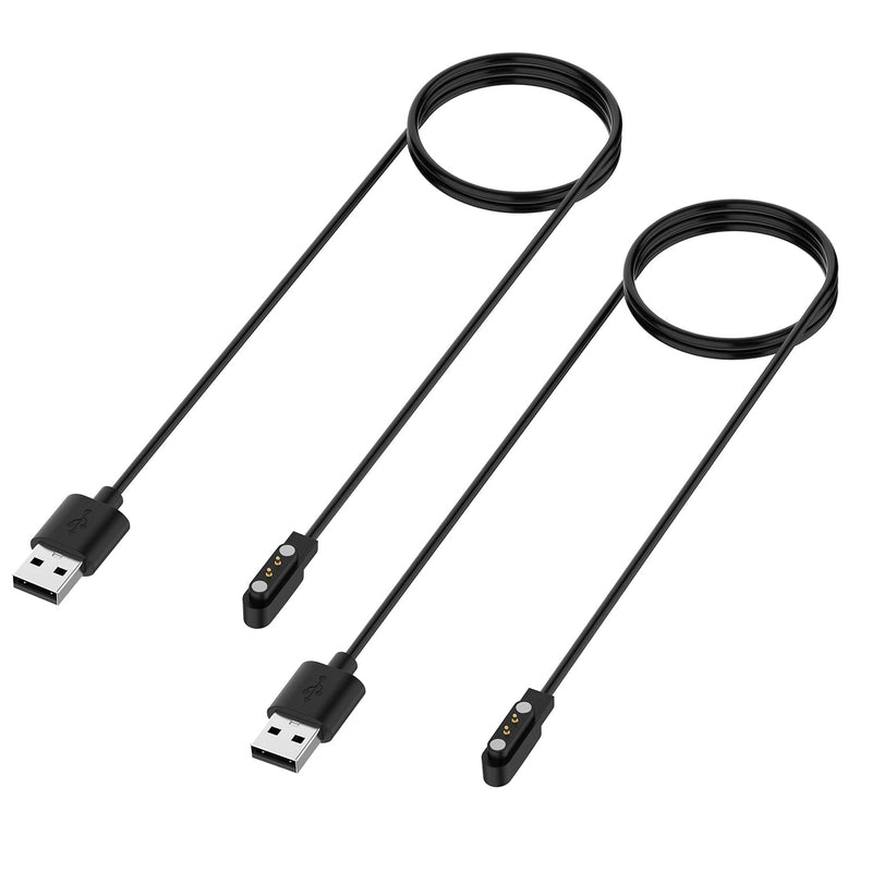[Australia - AusPower] - Charger Cable Replacement for Wyze Watch 44mm 47mm, YAMAY SW021, ID205L Smart Watch, Magnetic Charging Cord 3.3ft 2-Pack 