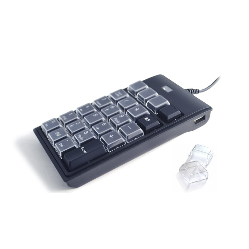 [Australia - AusPower] - ELSRA USB Wired Programming Numeric Keypad ControlPad Black PK-2068(23 Key, 2-Level programmable, 2 USB Hub) for Windows 