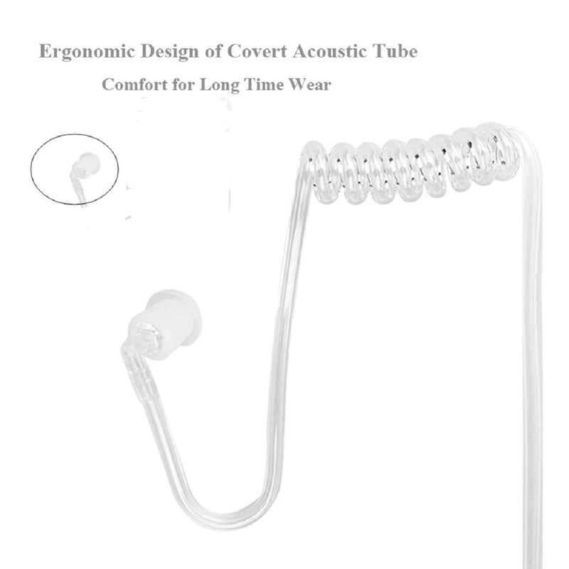 [Australia - AusPower] - Retevis EAM002 Acoustic Tube Ear Pieces for Walkie Talkie, Compatible with CP185 CP200 CP200d GP2000 CLS1110 RDU4100 RDU4160D Two Way Radios, 2 Way Radio Earpiece with Mic PTT Back Clip(5 Pack) 