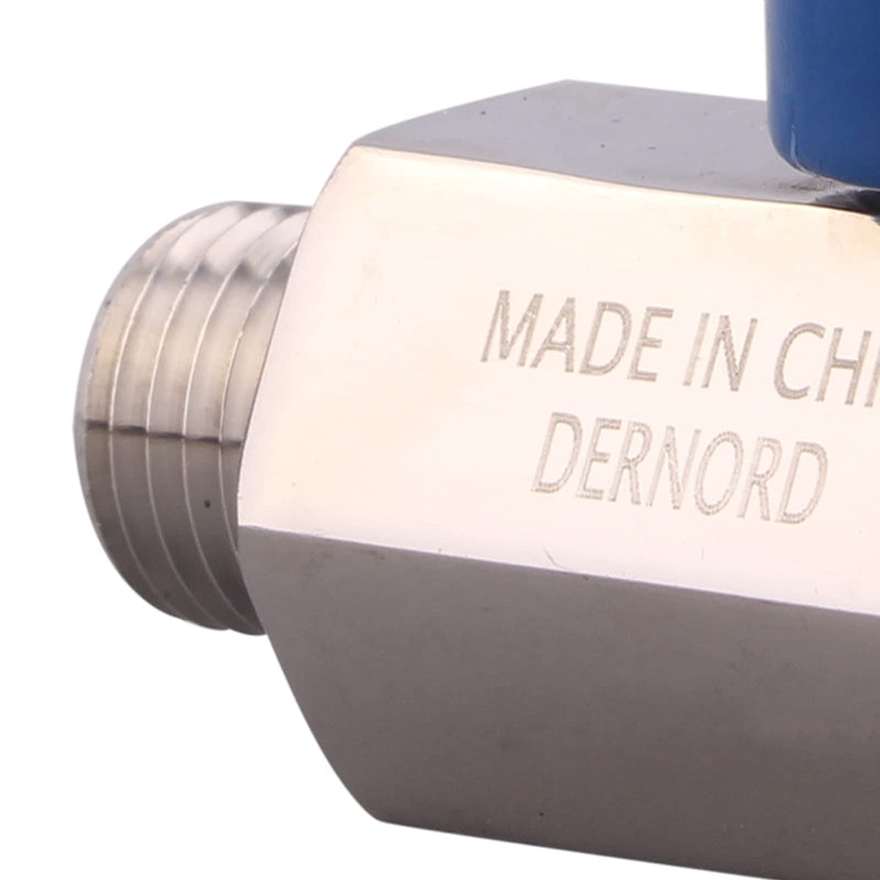 [Australia - AusPower] - DERNORD Stainless Steel Ball Valve - 1/4 Inch NPT Thread Male Small Mini Ball Valve (1/4" Male&Male) 1/4" Male&Male 