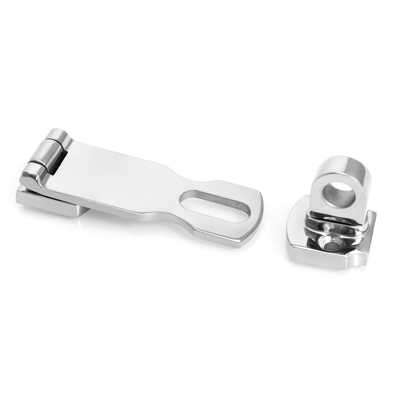 [Australia - AusPower] - QWORK 2 Pack Stainless Steel Door Hasp with Twist Knob 