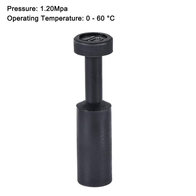 [Australia - AusPower] - uxcell Push to Connect Fittings, Cap Style Pneumatic Blanking Plugs, Fit for 10mm Inner Dia. Air Hose Tube Pipe, Plastic, Black, Pack of 15 