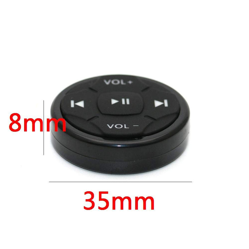 [Australia - AusPower] - Wireless Bluetooth Media Button Remote Selfie Control Start Siri Car Motorcycle Steering Wheel Music for iPhone X Android iOS 