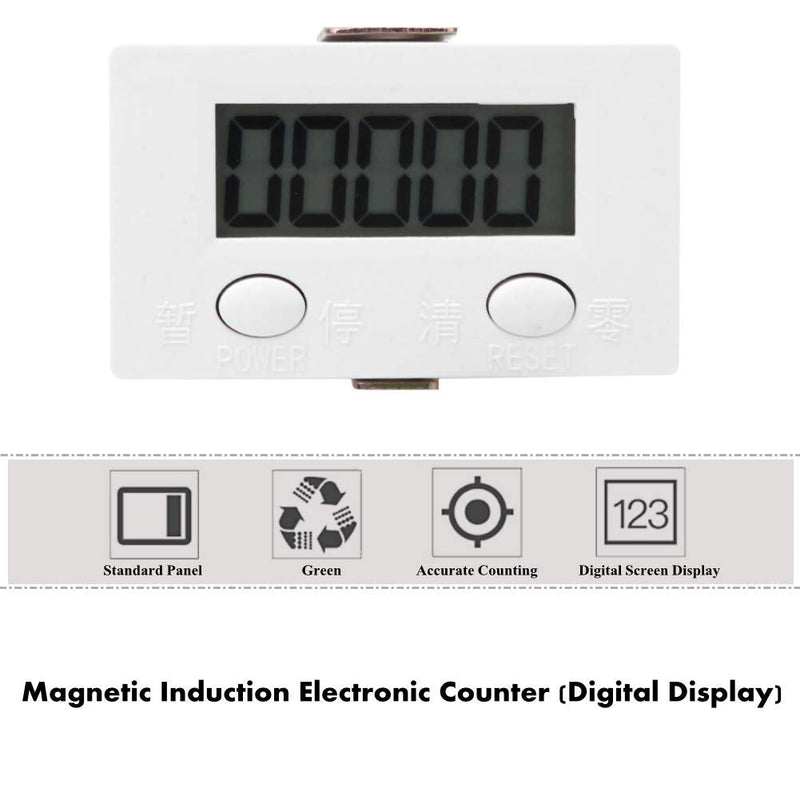 [Australia - AusPower] - Magnetic Induction Counter,Digital Electronic Punch Counter,Metal Sensor, 5-Digits LCD Digital Display 0-99999, Magnetic Induction Proximity Switch 